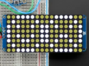 16x8 1.2\" LED Matrix   Backpack - Ultra Bright Round White LEDs"