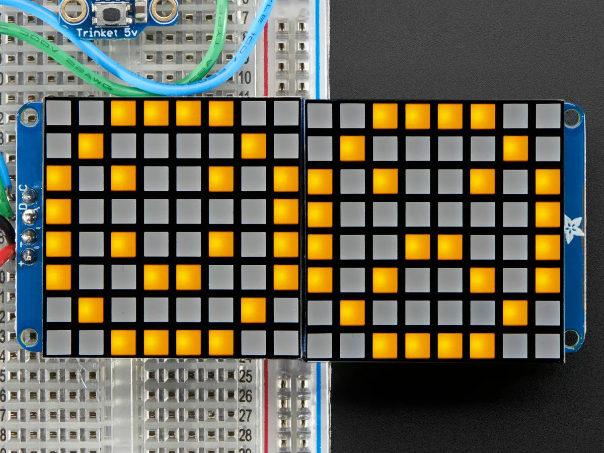 16x8 1.2\" LED Matrix   Backpack -Ultra Bright Square Yellow LEDs"