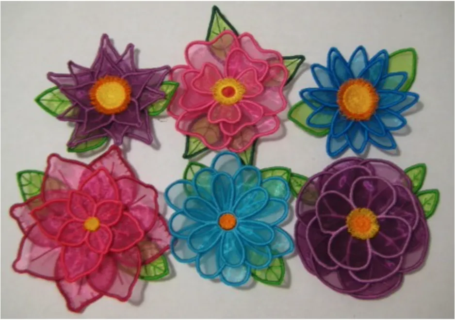 3D Flower Project - Set #1  <br>[4"x4"] Hoop # 11516