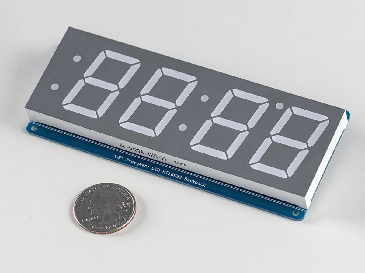 Adafruit 1.2\" 4-Digit 7-Segment Display w/I2C Backpack - Green"