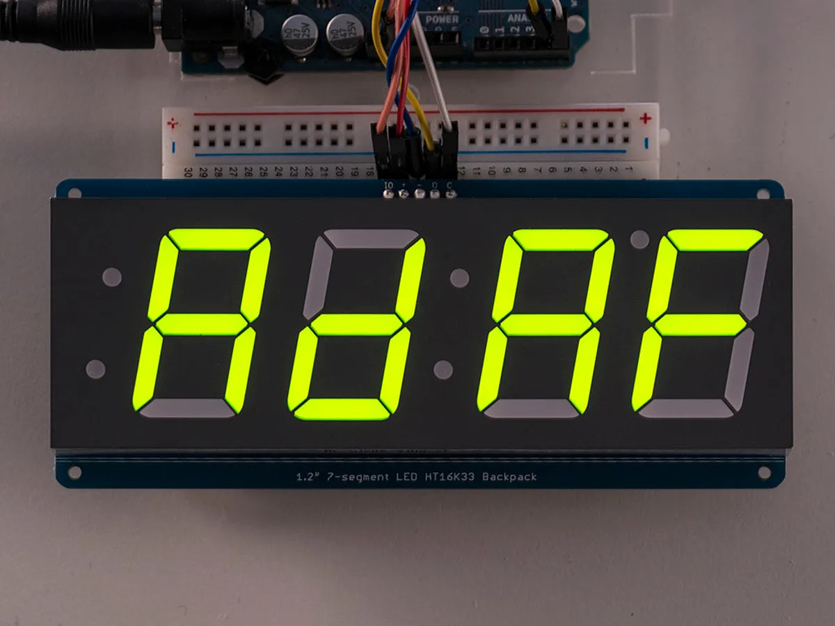 Adafruit 1.2\" 4-Digit 7-Segment Display w/I2C Backpack - Green"