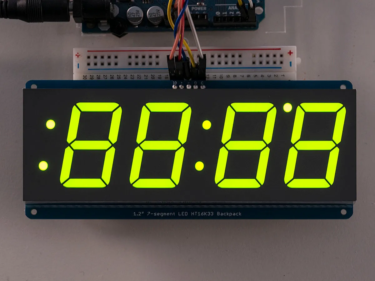 Adafruit 1.2\" 4-Digit 7-Segment Display w/I2C Backpack - Green"