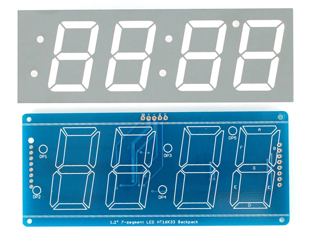 Adafruit 1.2\" 4-Digit 7-Segment Display w/I2C Backpack - Green"