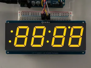 Adafruit 1.2\" 4-Digit 7-Segment Display w/I2C Backpack - Yellow"