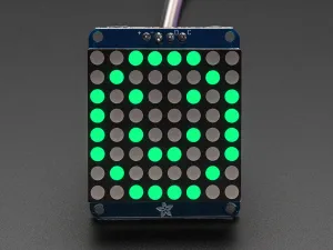 Adafruit Small 1.2\" 8x8 LED Matrix w/I2C Backpack - Pure Green"