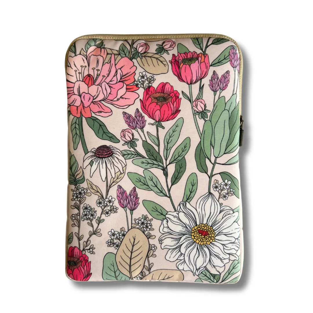 Almond Lush Floral Book Sleeve