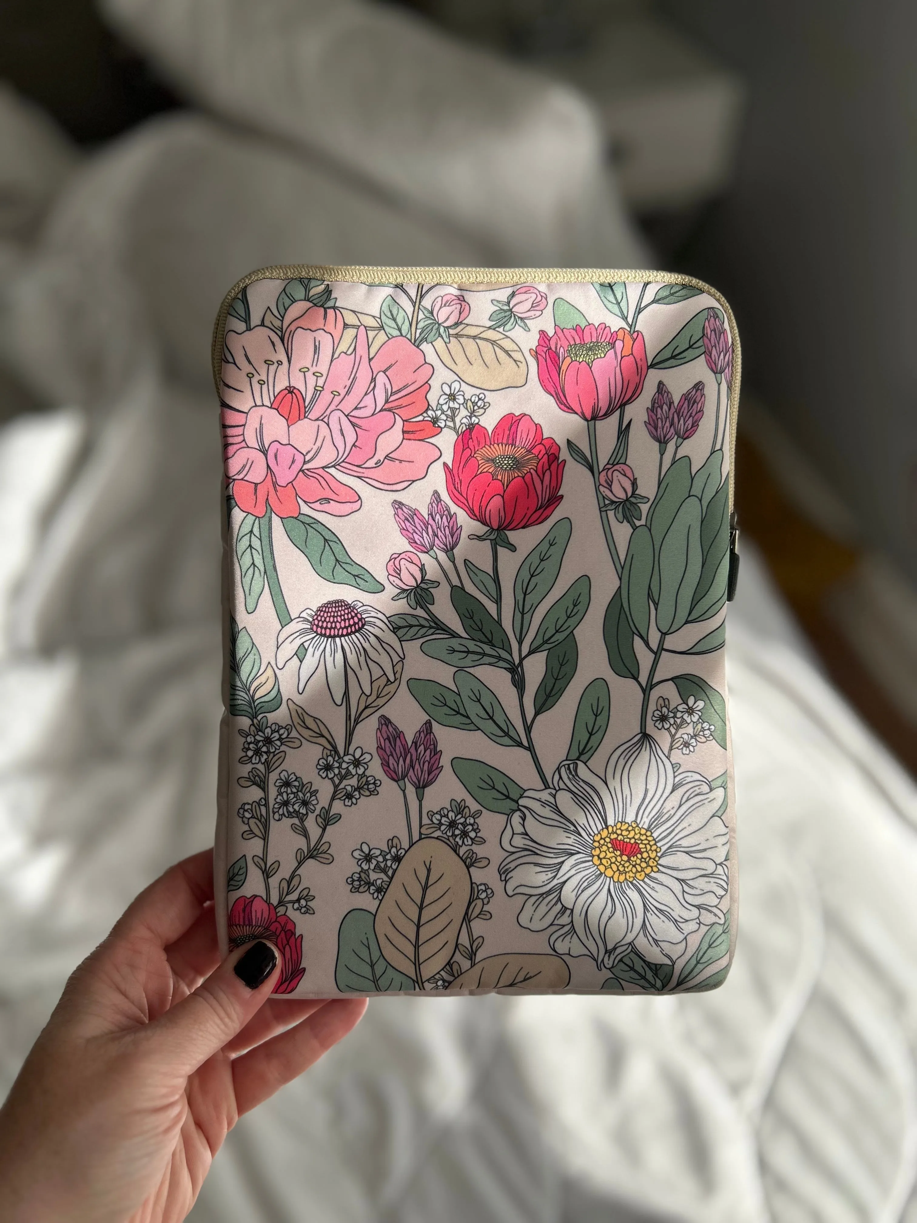 Almond Lush Floral Book Sleeve