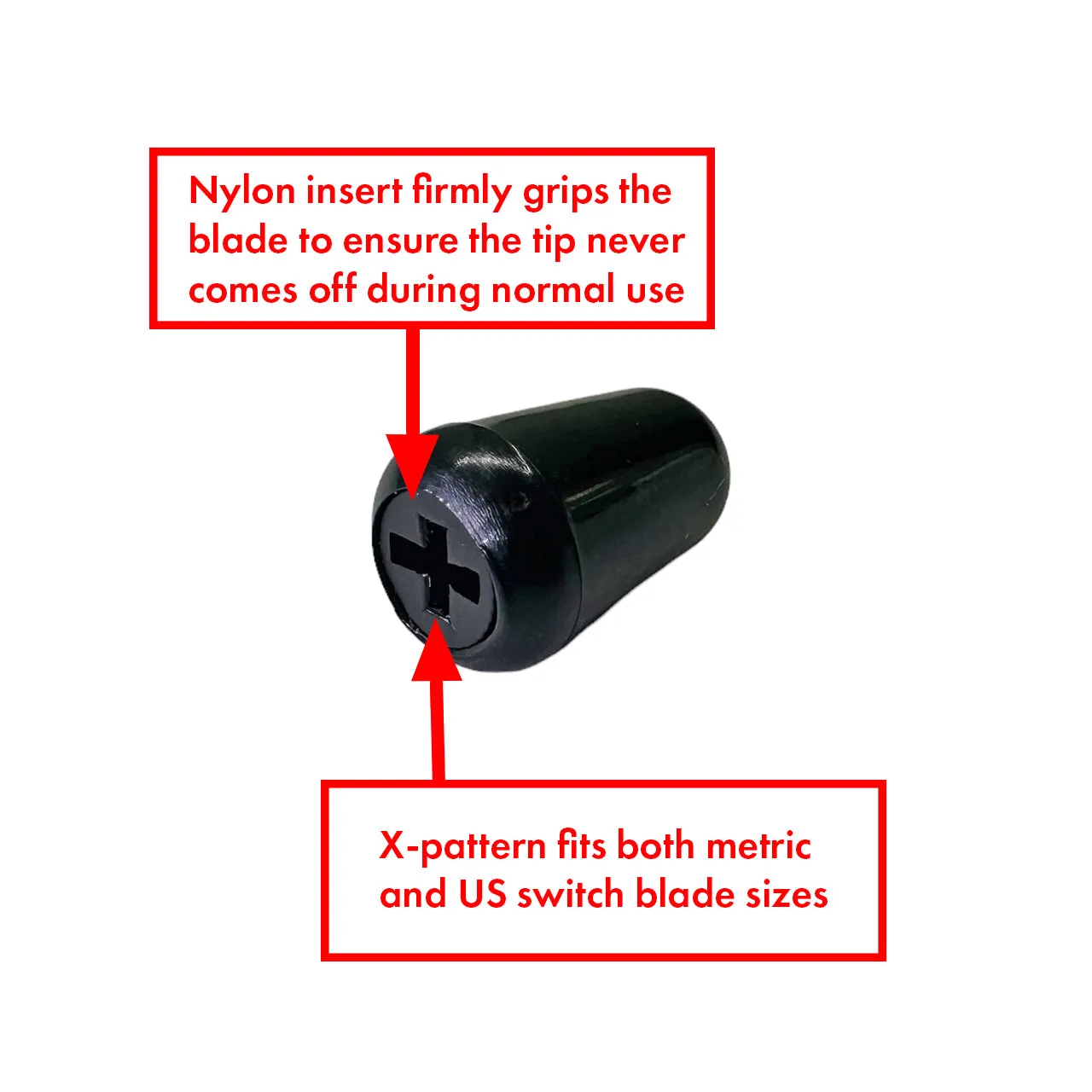 AxLabs Strat®-Style Switch Tip with Nyl-Grip Nylon Insert