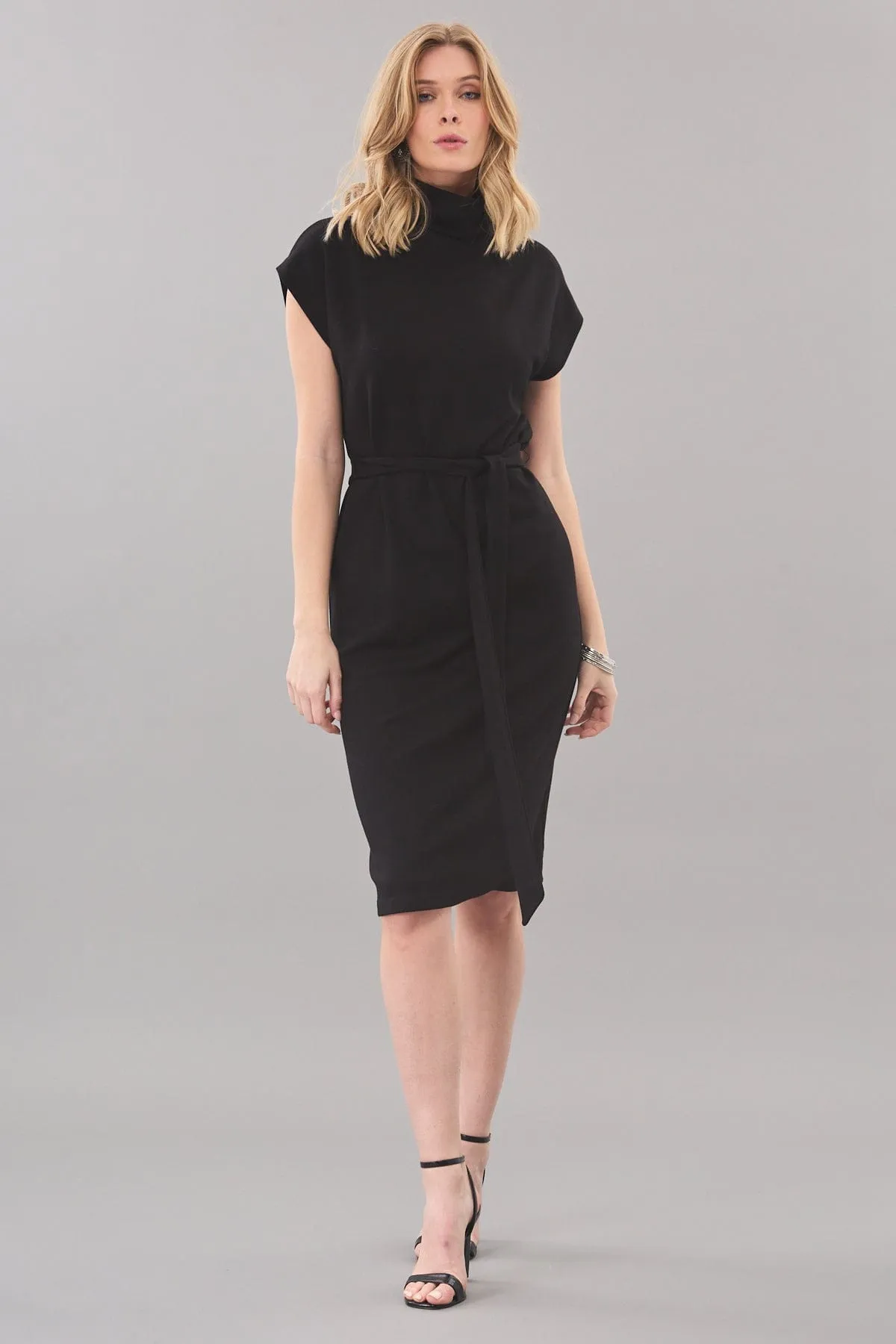 Belted Luxe Ponte Dress