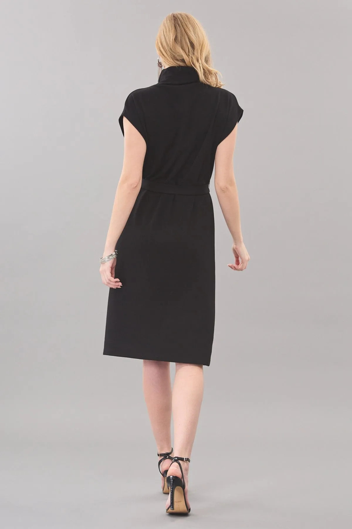 Belted Luxe Ponte Dress