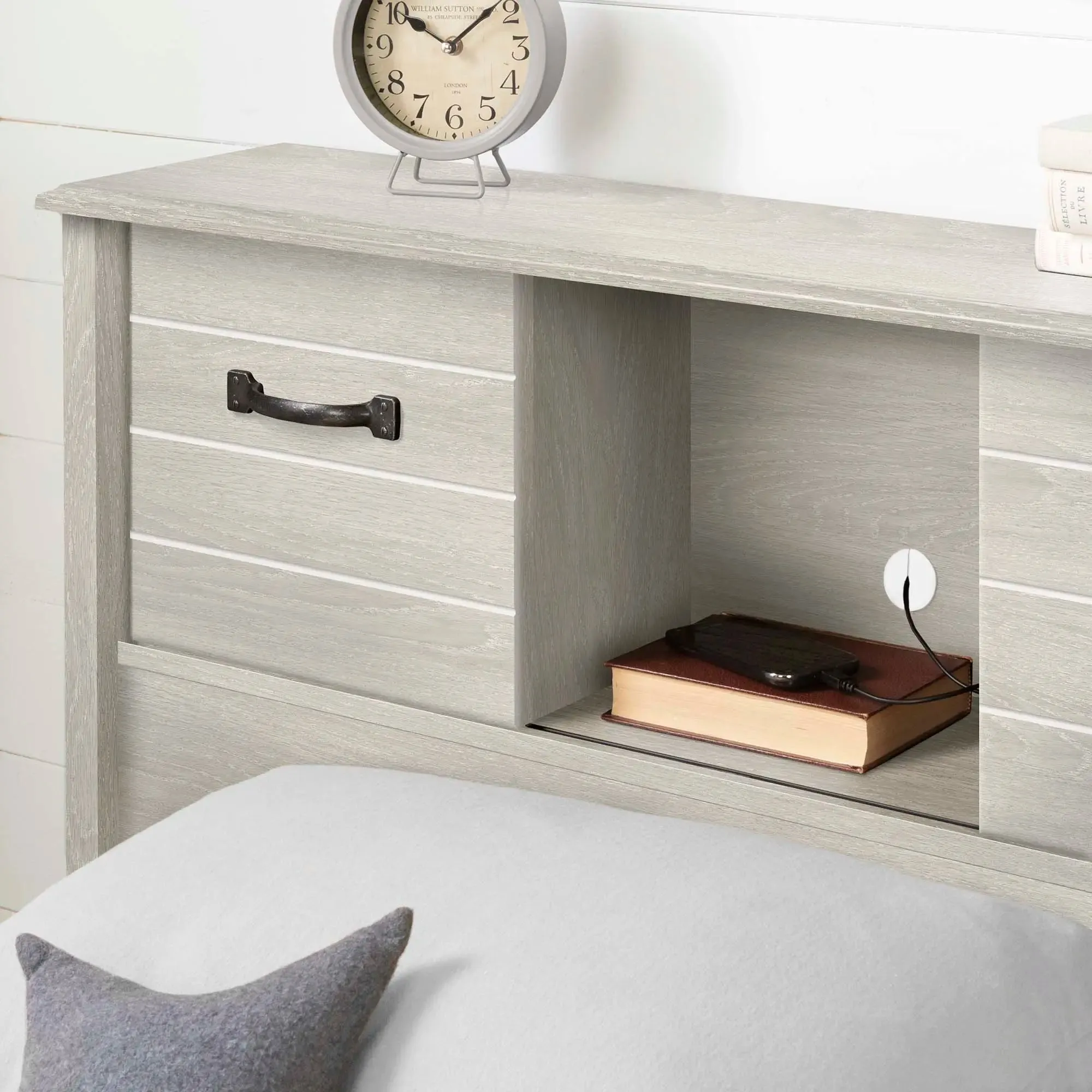 Bookcase Headboard with Doors - Ulysses