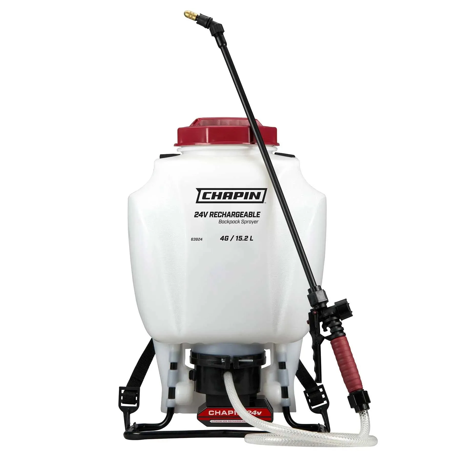 Chapin 63924: 4-Gallon 24V Rechargeable Battery Powered Backpack Sprayer for Fertilizers, Herbicides and Pesticides