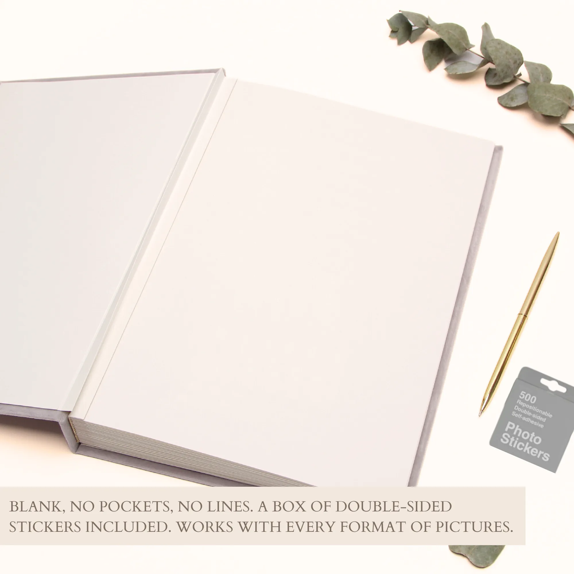 Cream   Real Gold Lettering | Guest Book