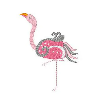 Decorative Flamingos [4x4] 11465 Machine Embroidery Designs