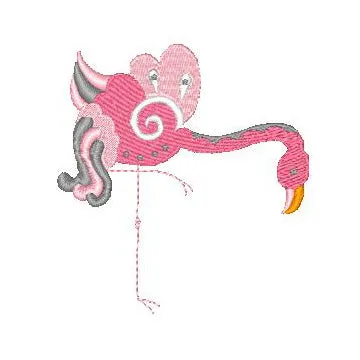 Decorative Flamingos [4x4] 11465 Machine Embroidery Designs