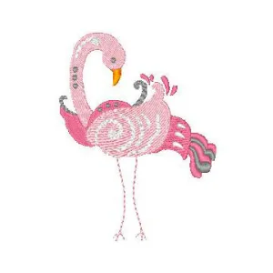 Decorative Flamingos [4x4] 11465 Machine Embroidery Designs