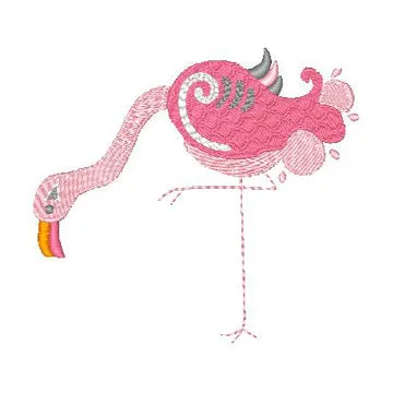 Decorative Flamingos [4x4] 11465 Machine Embroidery Designs