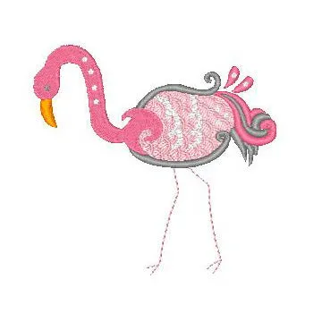 Decorative Flamingos [4x4] 11465 Machine Embroidery Designs