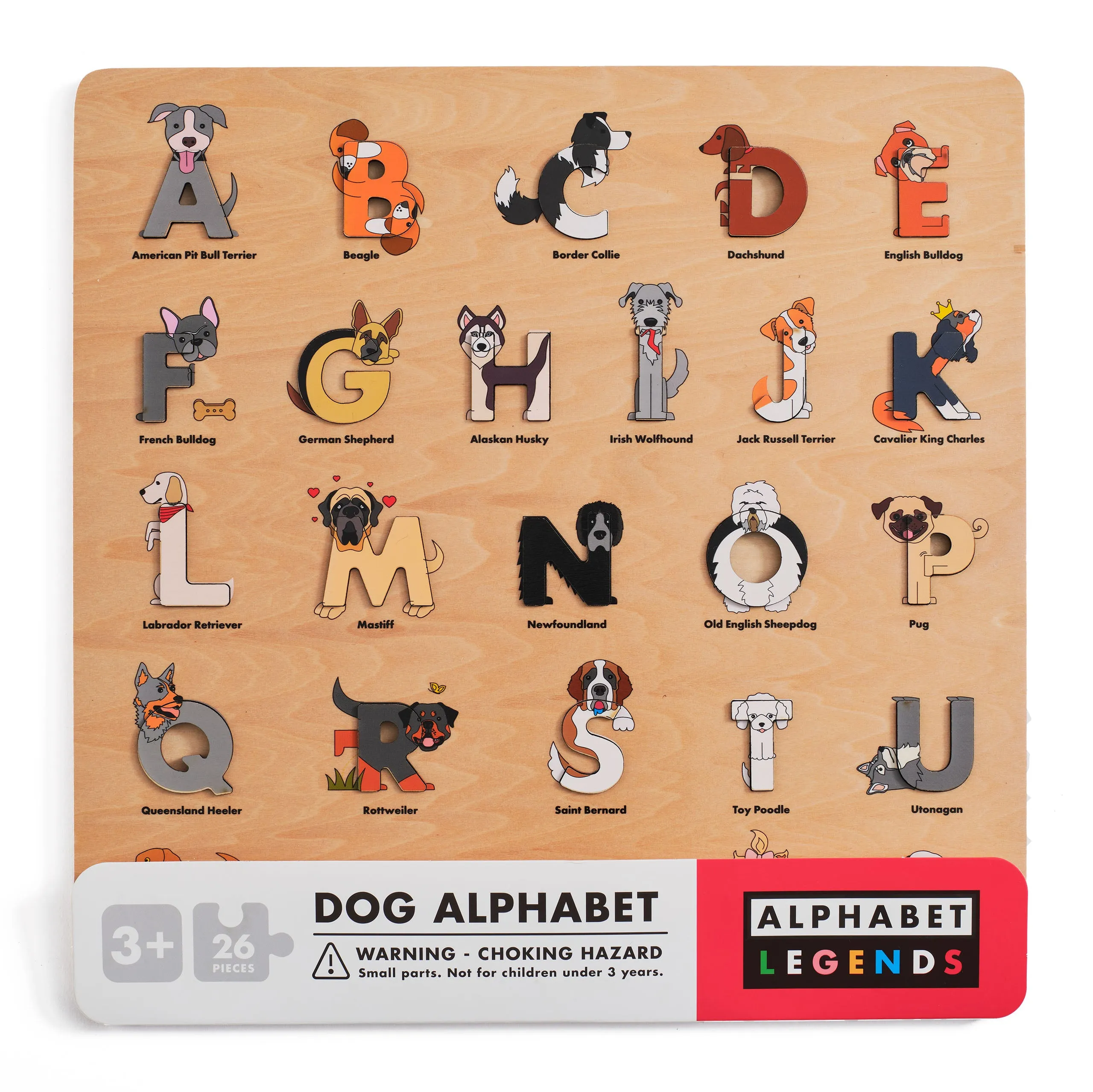 Dog Wooden Alphabet Puzzle