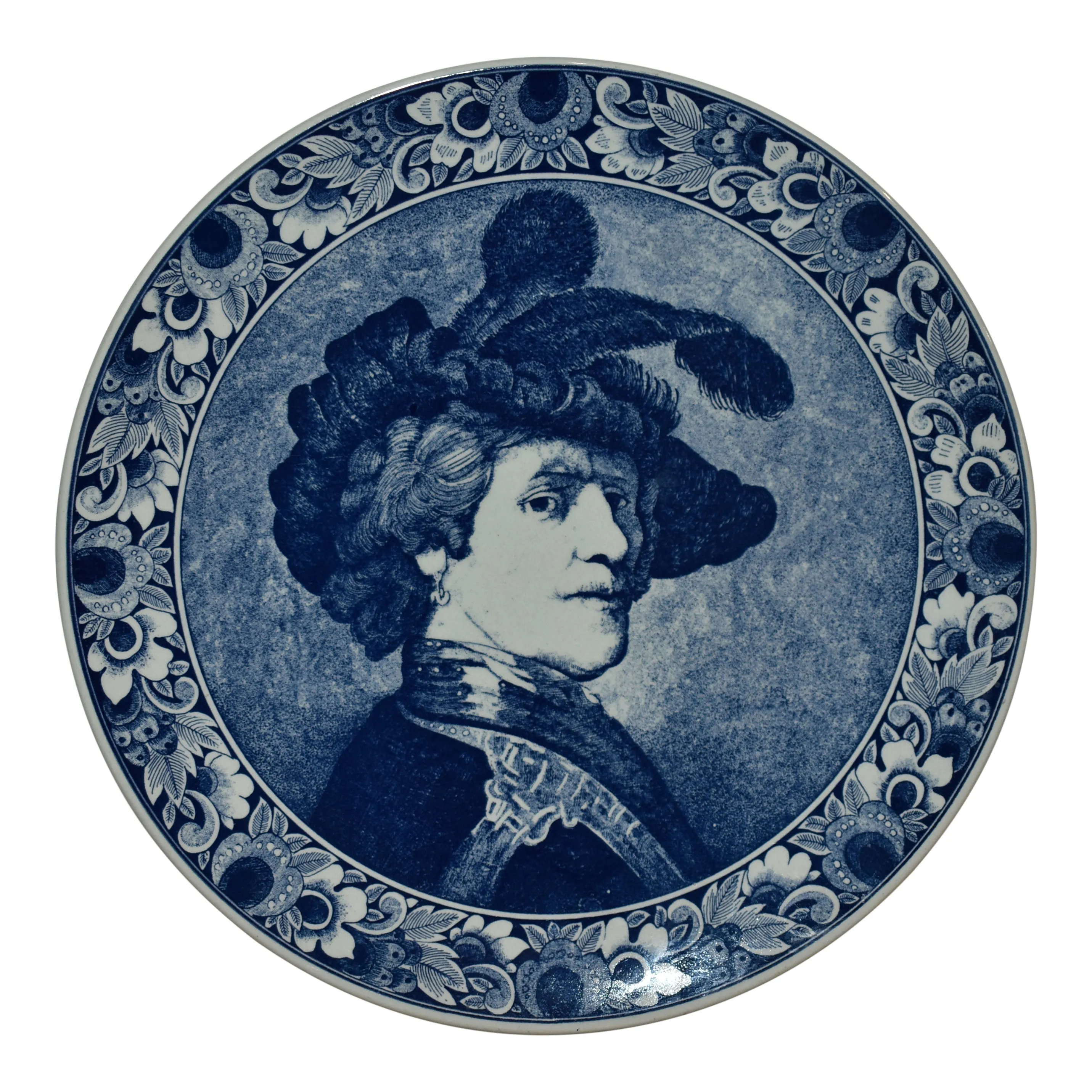 Dutch Delft Rembrandt Hanging Plate