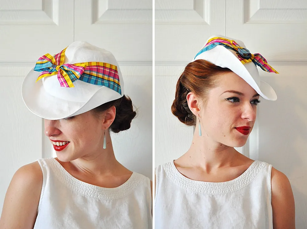 E-Pattern- Sporty Toppers- 1930s Hats- Size 22" Head