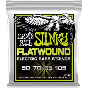 Ernie Ball Bass Guitar Strings Regular Slinky Flatwound Set .050 - .105