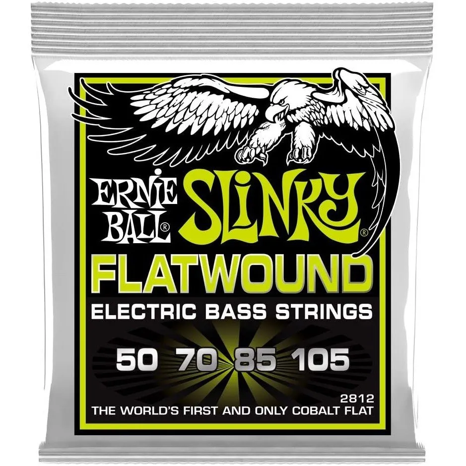 Ernie Ball Bass Guitar Strings Regular Slinky Flatwound Set .050 - .105