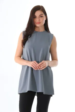 ETC 4053 Sleeveless Tunic Gray