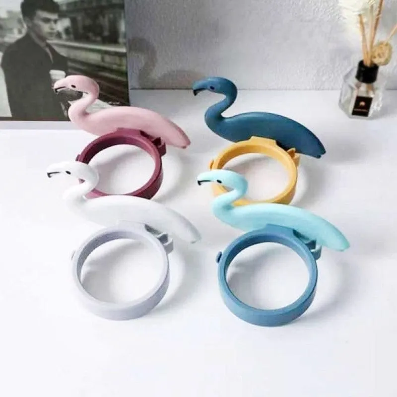 Hair Dryer Holder Flamingo Shape - ( Pack Of 2 )