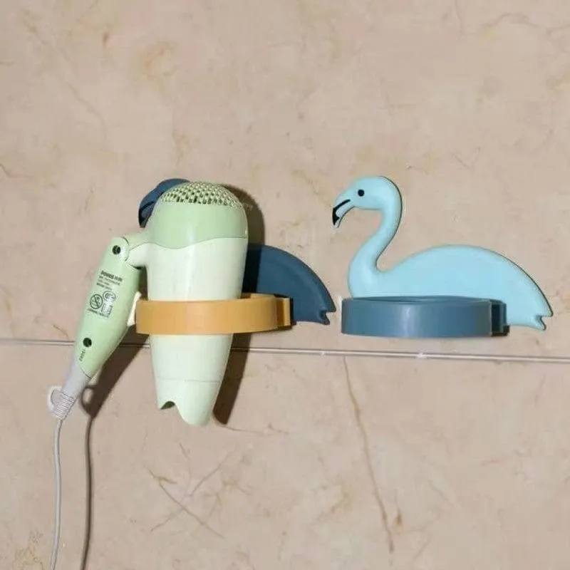 Hair Dryer Holder Flamingo Shape - ( Pack Of 2 )