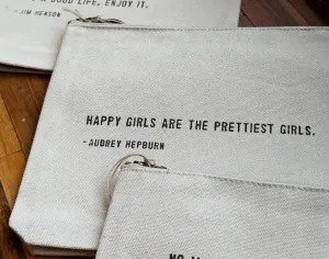 Happy Girls (Audrey Hepburn) Canvas Zip Bag