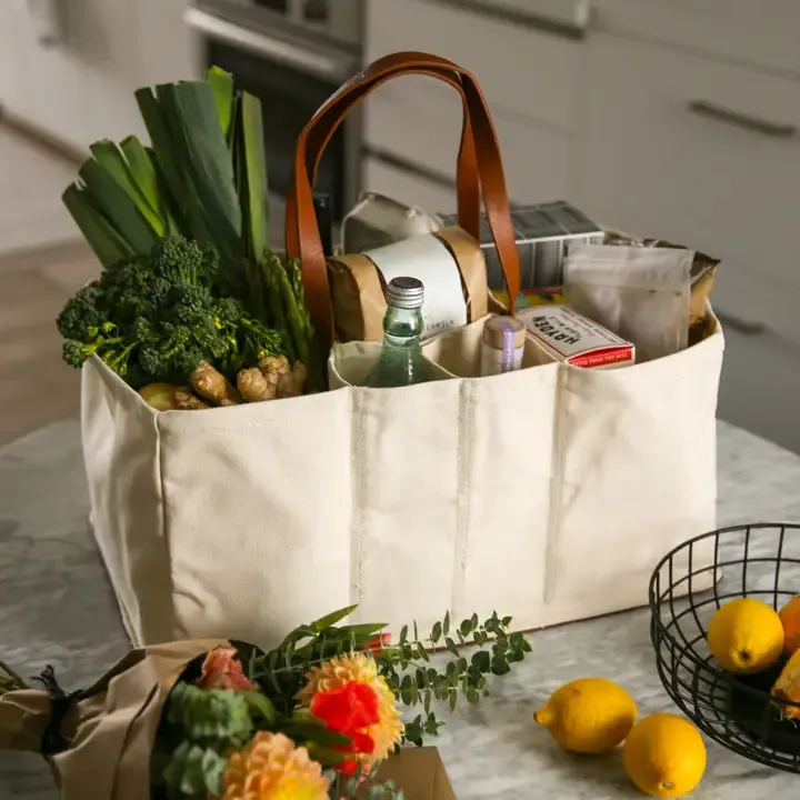 Heavy Canvas Grocery Tote Bag