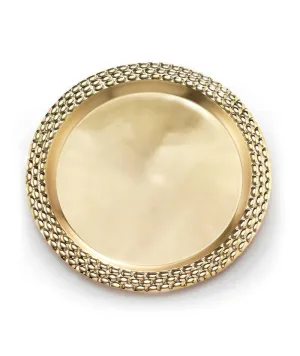 Helios Brass Round Serving Tray