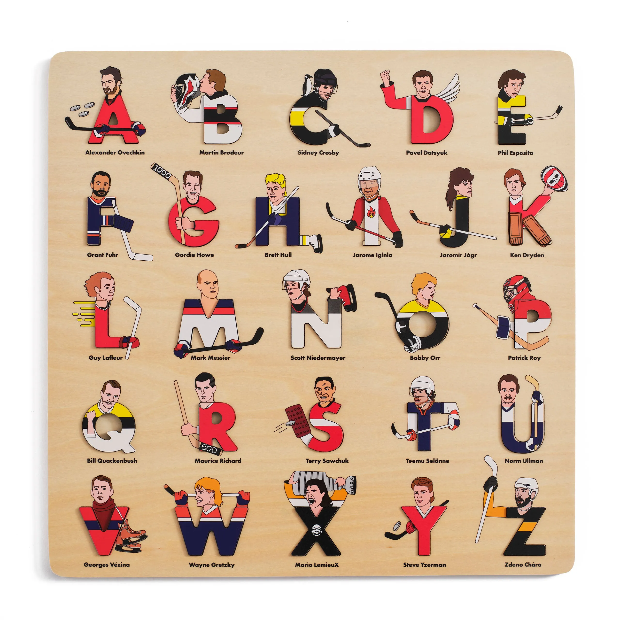 Hockey Legends Wooden Alphabet Puzzle