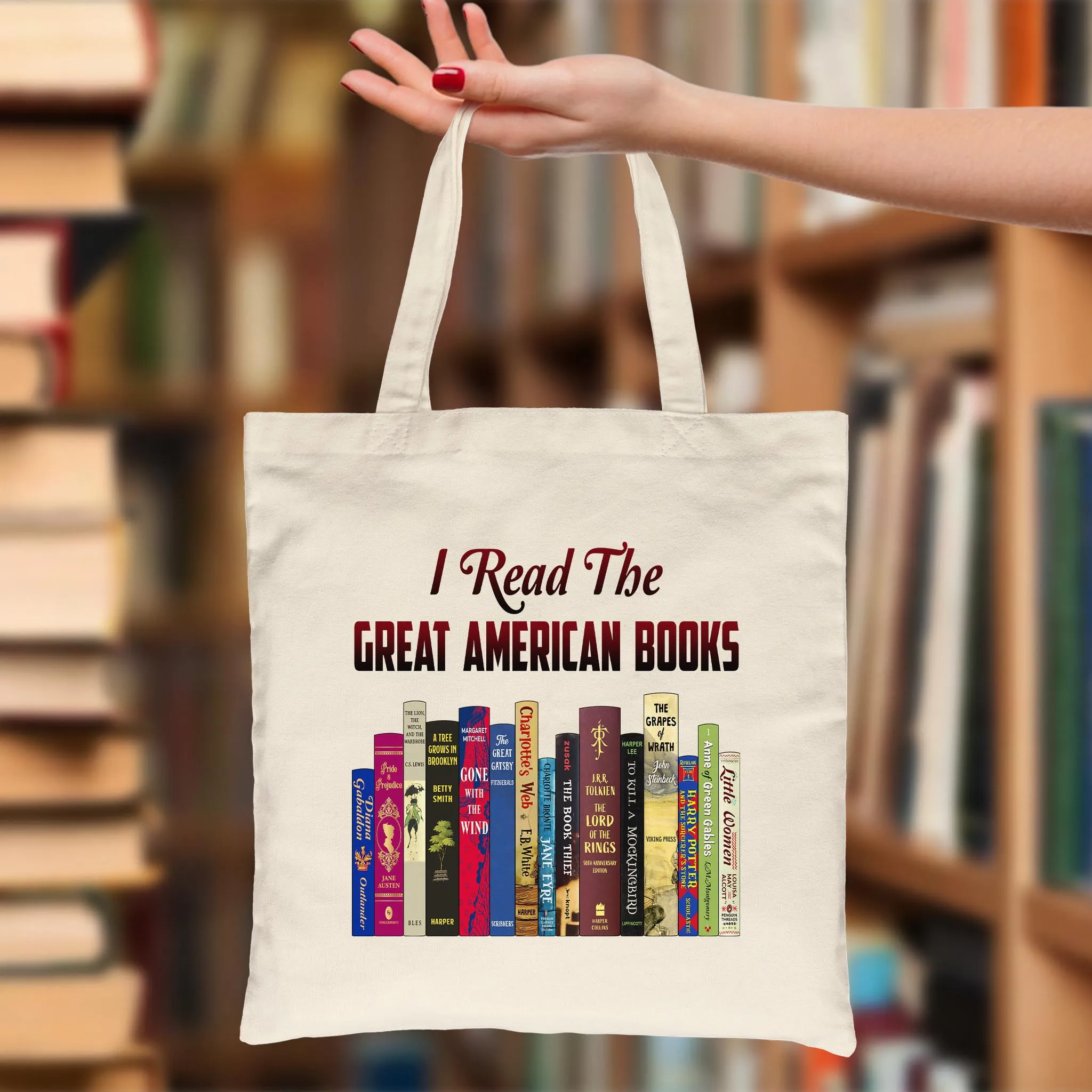 I Read The Great American Books Book Lovers Gift TBW319