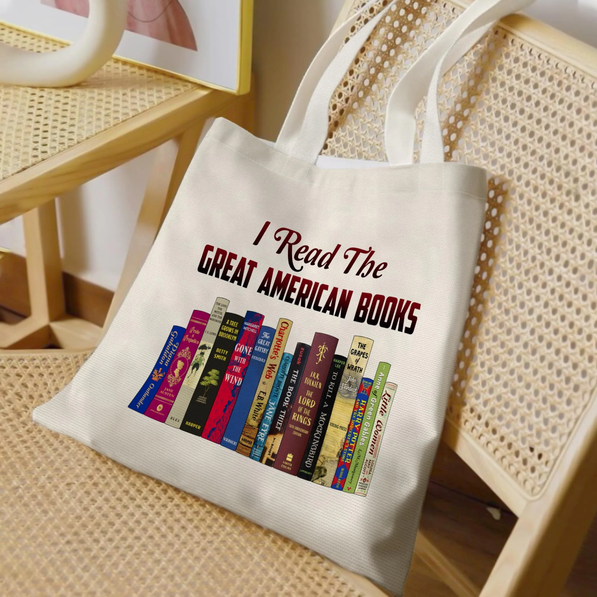 I Read The Great American Books Book Lovers Gift TBW319