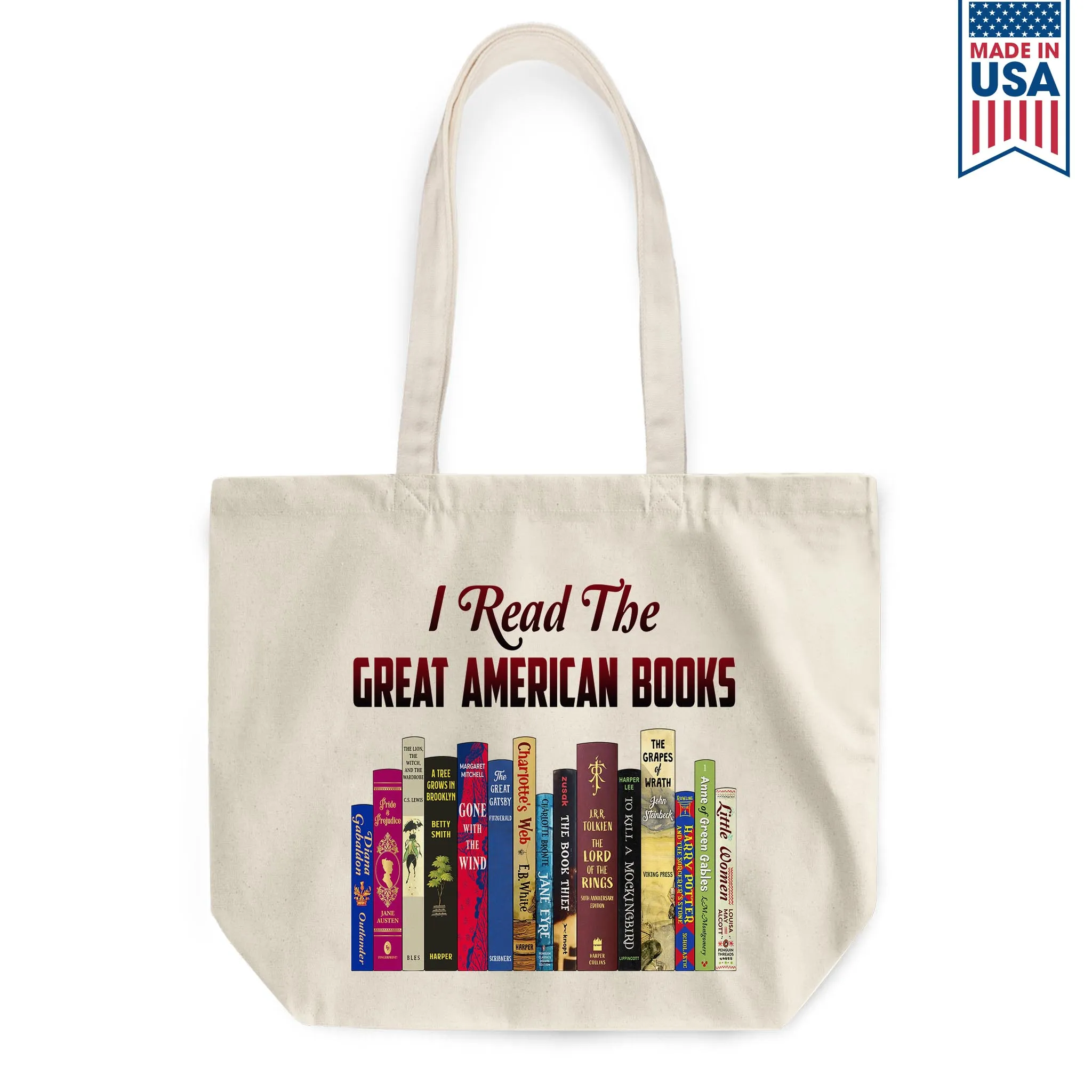 I Read The Great American Books Book Lovers Gift TBW319