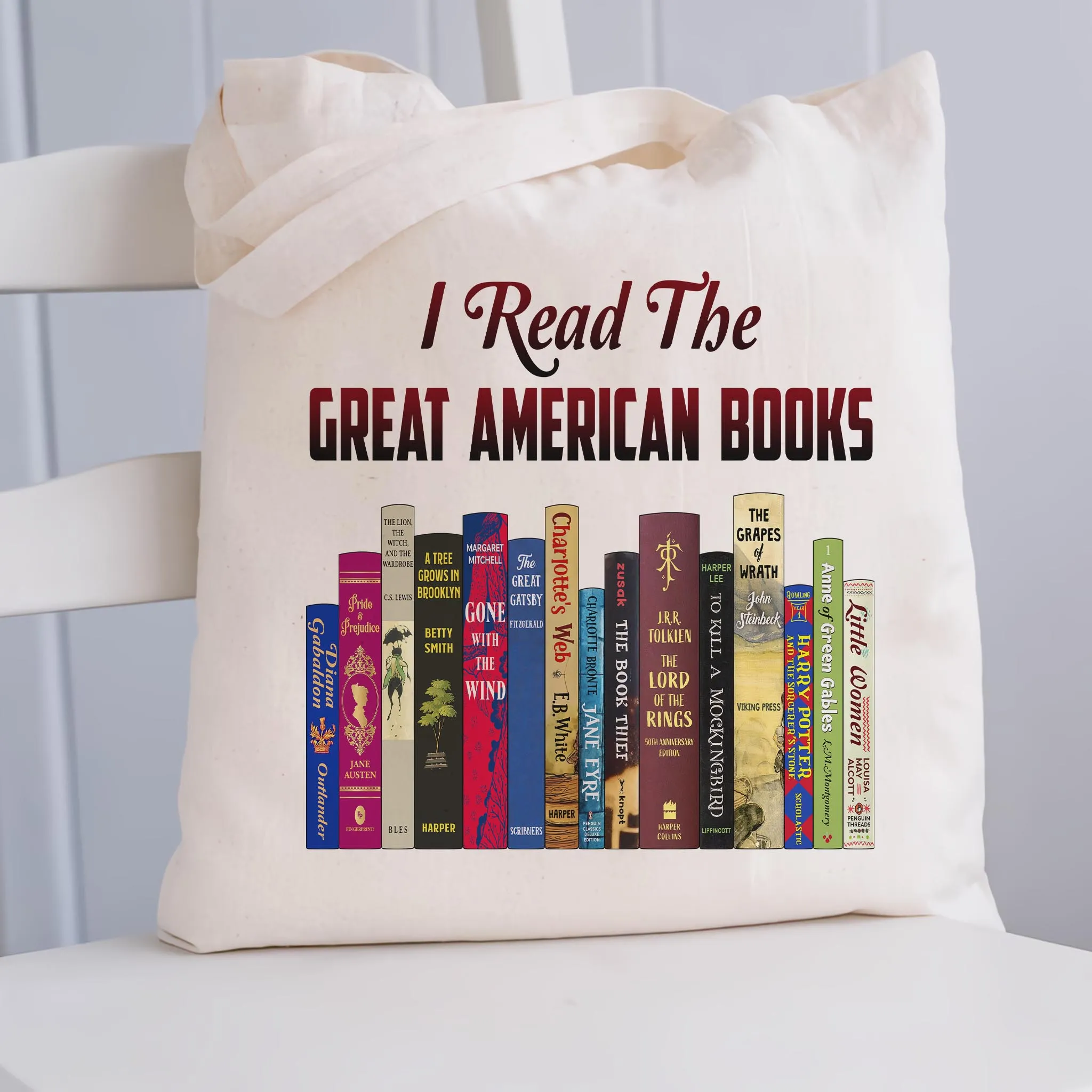 I Read The Great American Books Book Lovers Gift TBW319