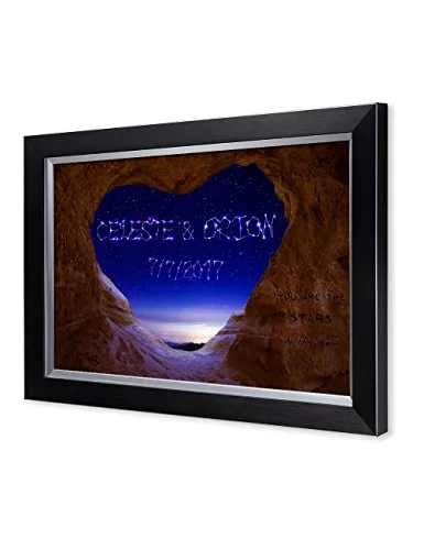 IPIC - "Written in The Stars Personalized Constellation Artwork for Romantic Anniversary and Wedding Gifts; Picture Size: 24x16, Framed Size: 27x19