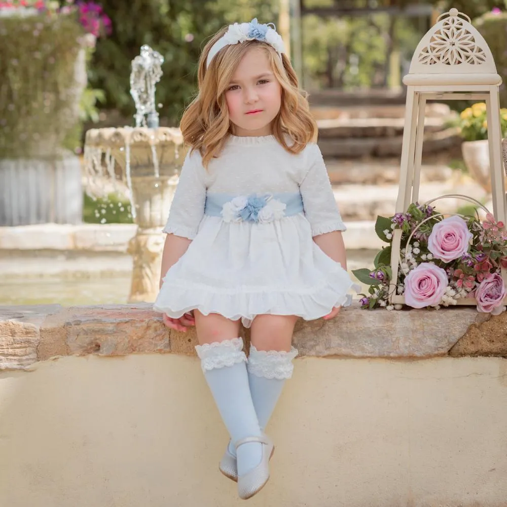 Ivory Light Blue Dress