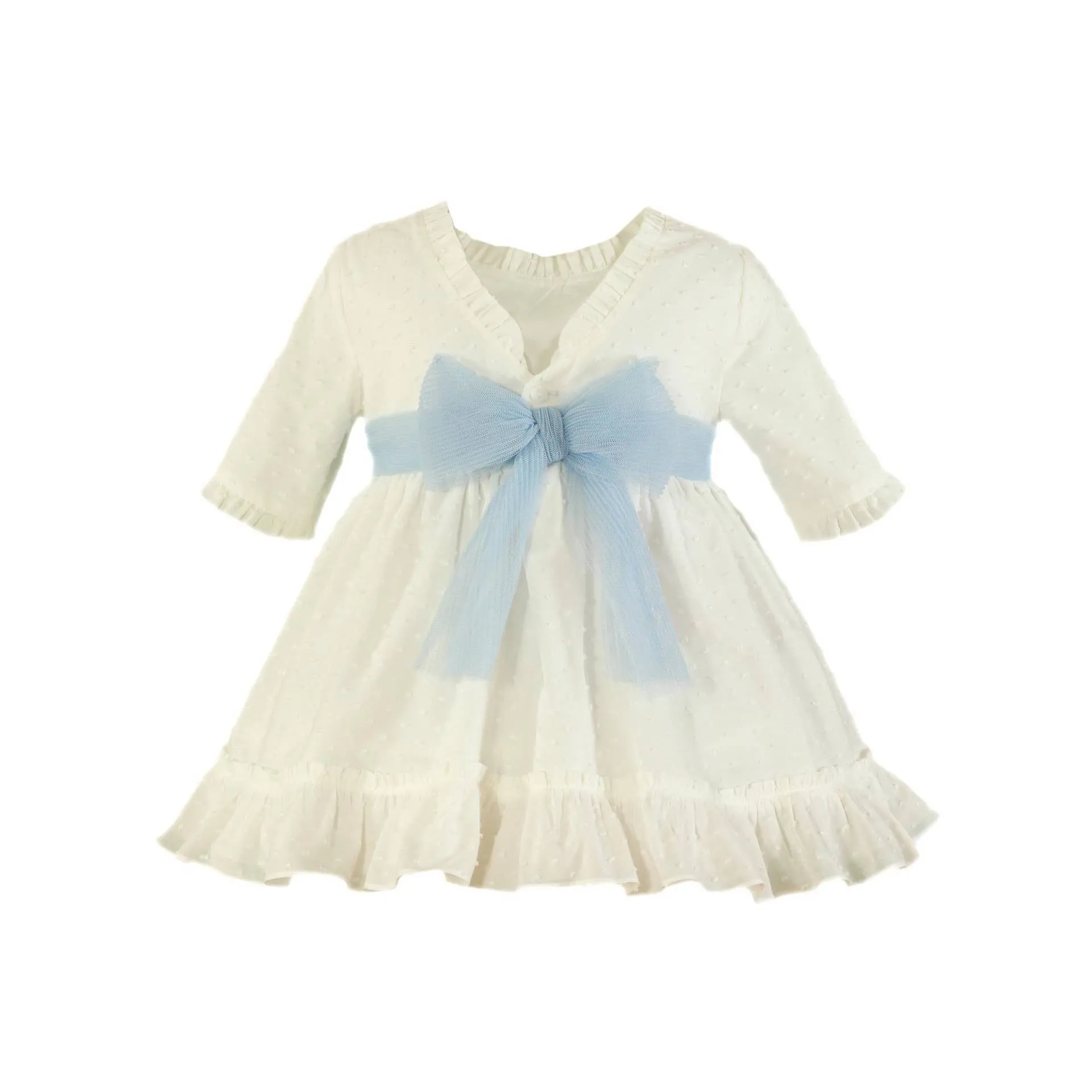 Ivory Light Blue Dress