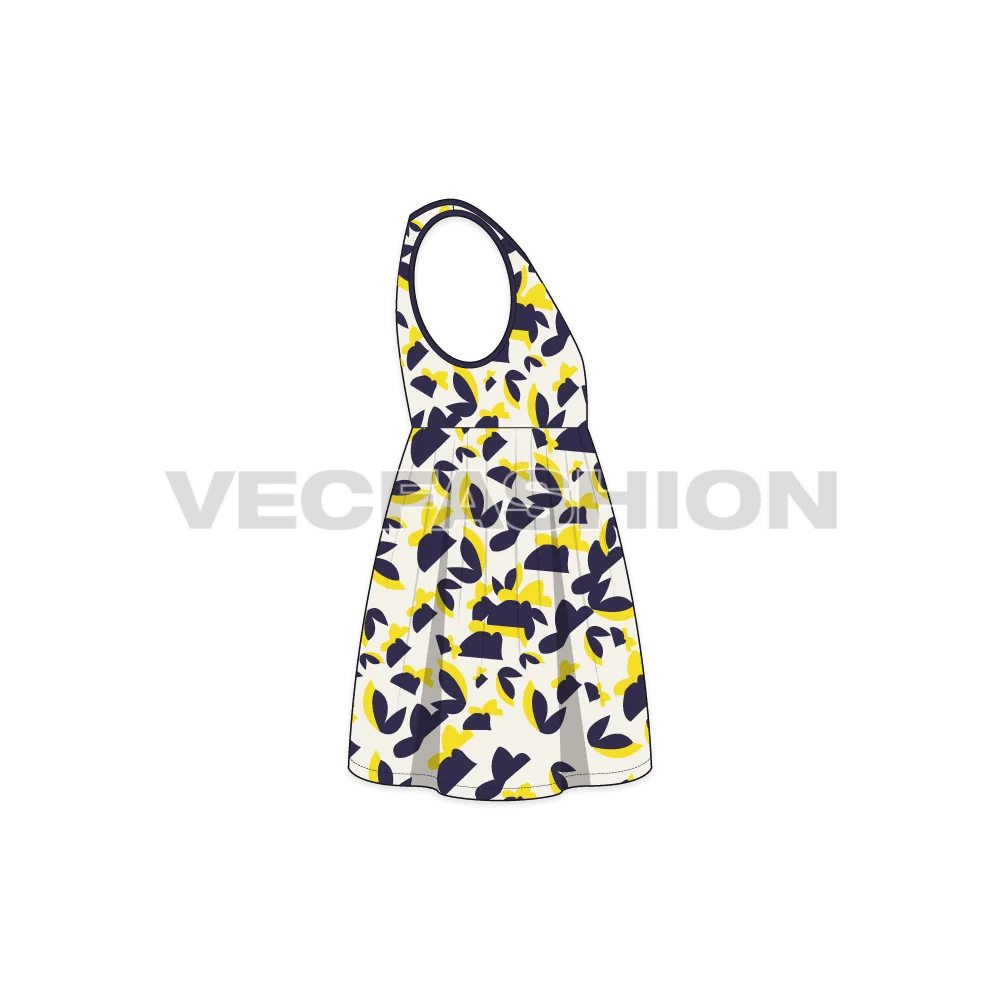 Kids Girls Printed Frock