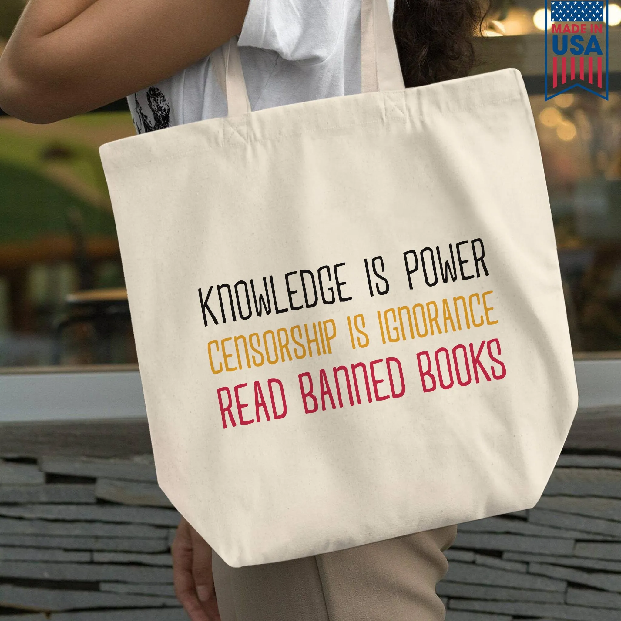 Knowledge Is Power Censorship Is Ignorance Read Banned Books Book Lovers Gift TBW225