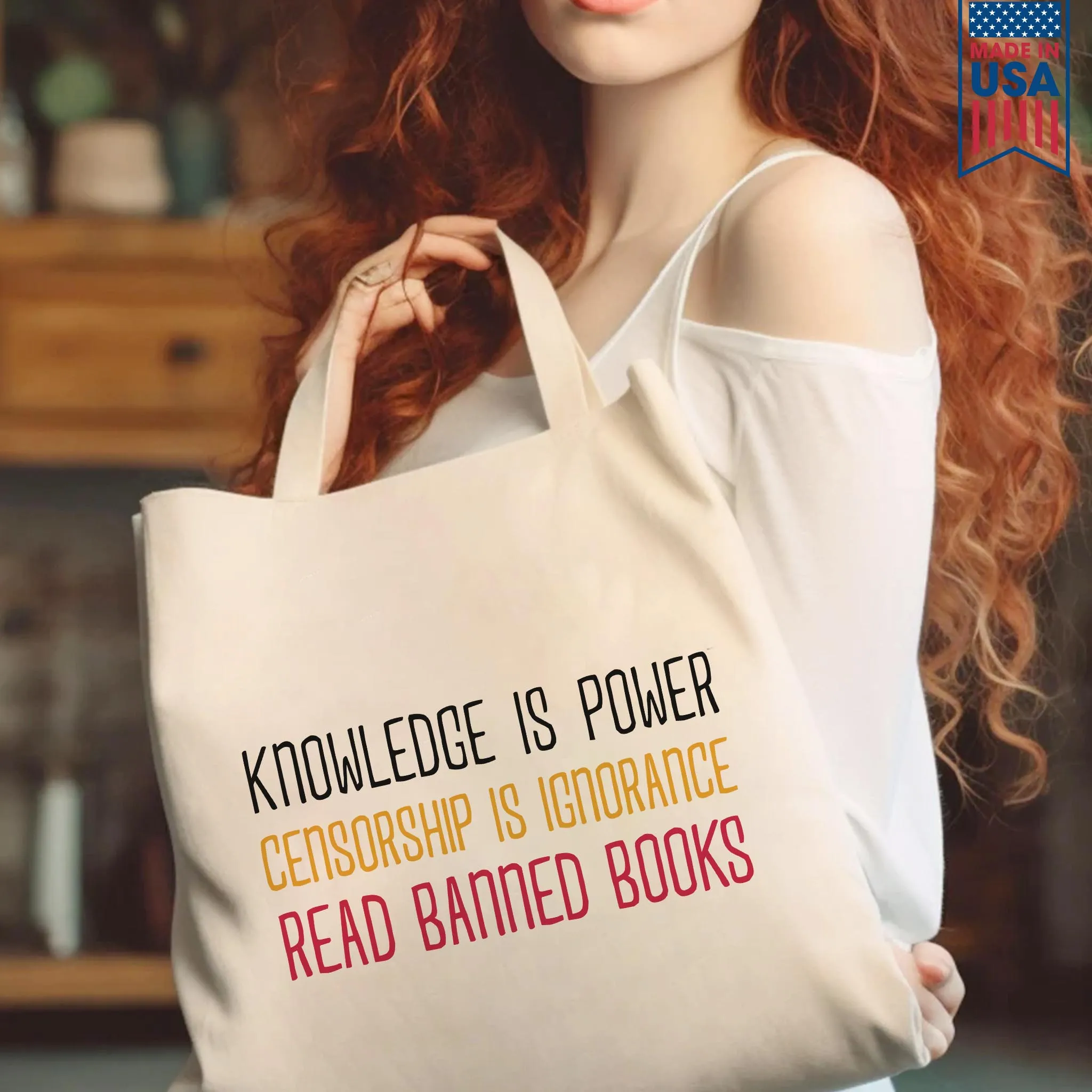 Knowledge Is Power Censorship Is Ignorance Read Banned Books Book Lovers Gift TBW225