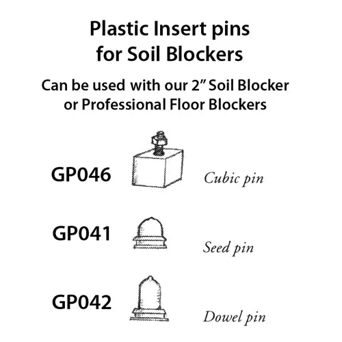 Ladbrooke Soil Blocker Insert Pins - 5/8" Seed Pins (Set of 4)