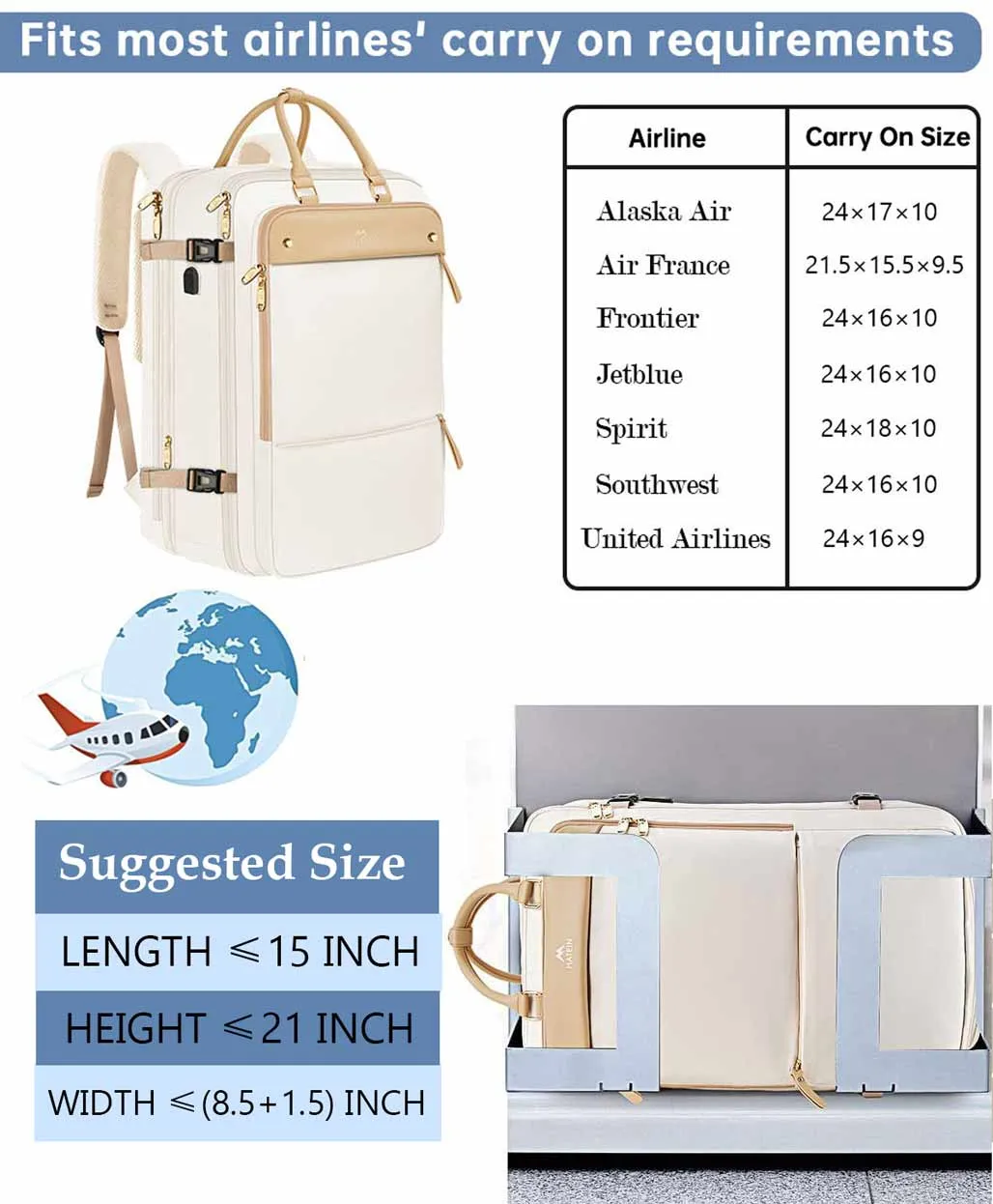 Matein Big Backpack for Travel