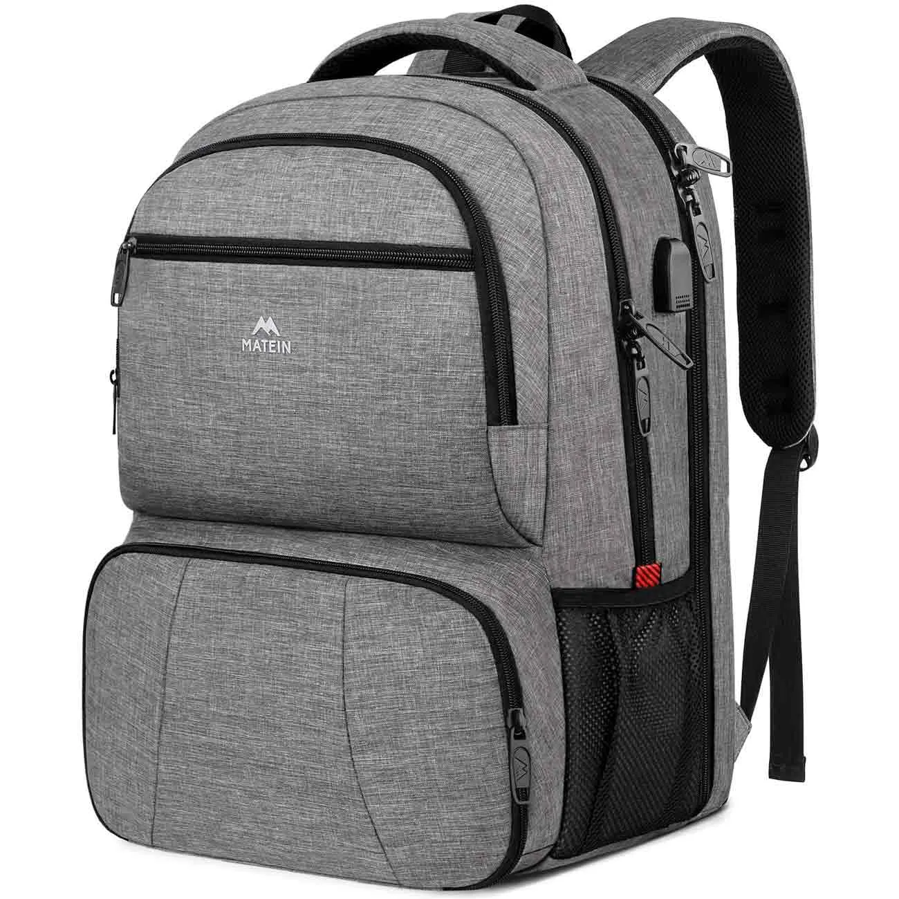 Matein Gray Lunch Backpack for Adults