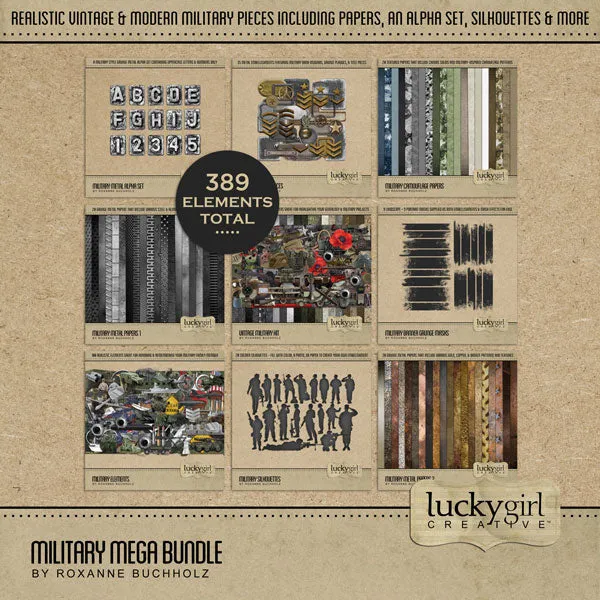 Military Mega Digital Scrapbook Bundle