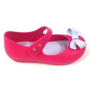 Mini Melissa Hot Pink and Blue Bow Jelly