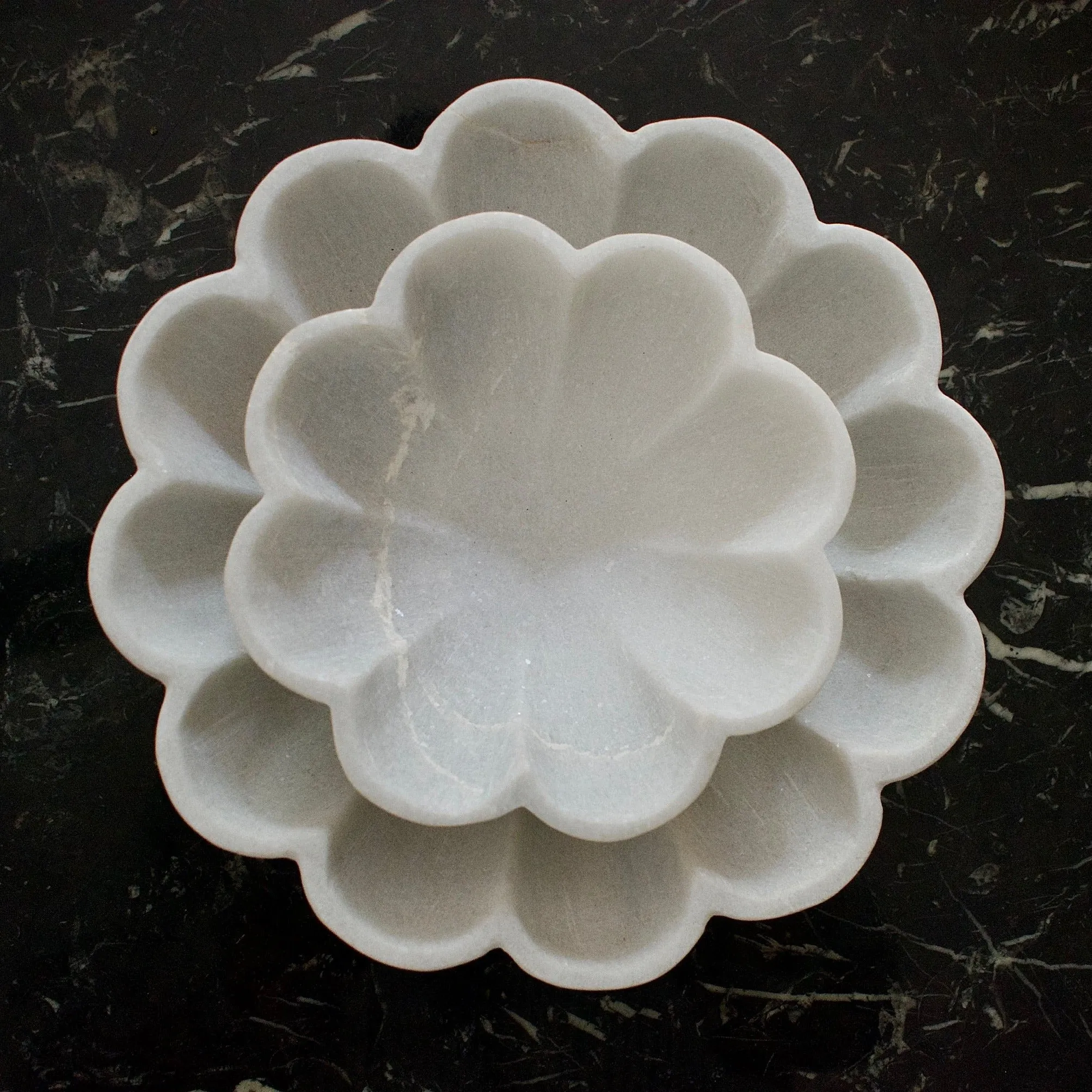 Porter Bowl Set White Marble